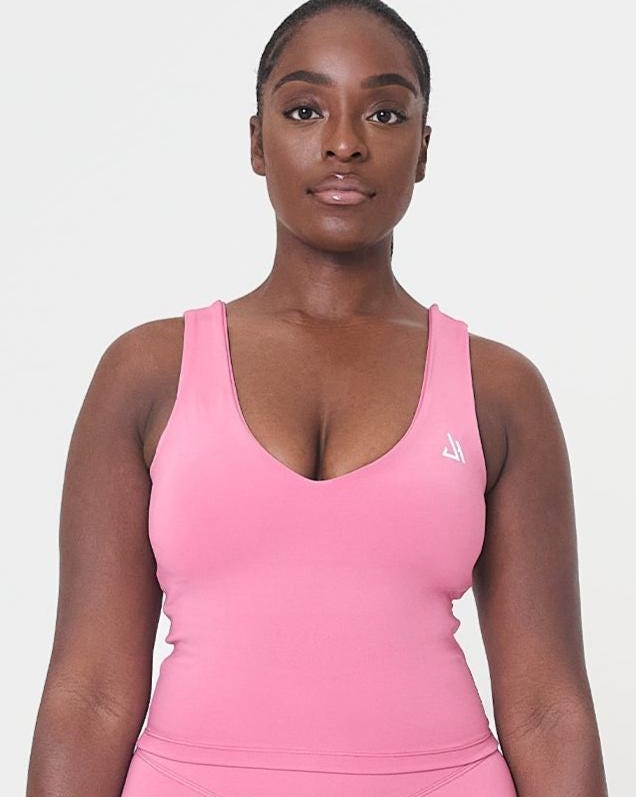 Pink Crop Vest Top