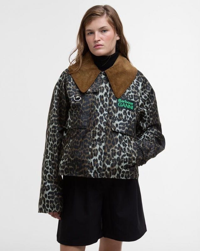 x GANNI Shiny Leopard Jacket