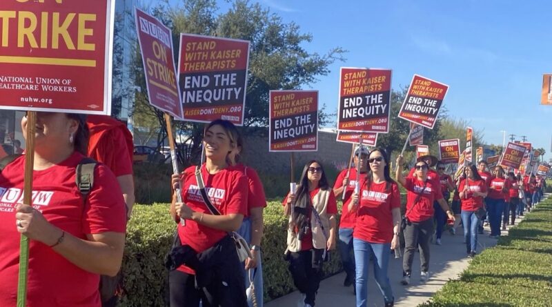 Kaiser Permanente California mental health workers continue to strike for better patient care and safer pensions